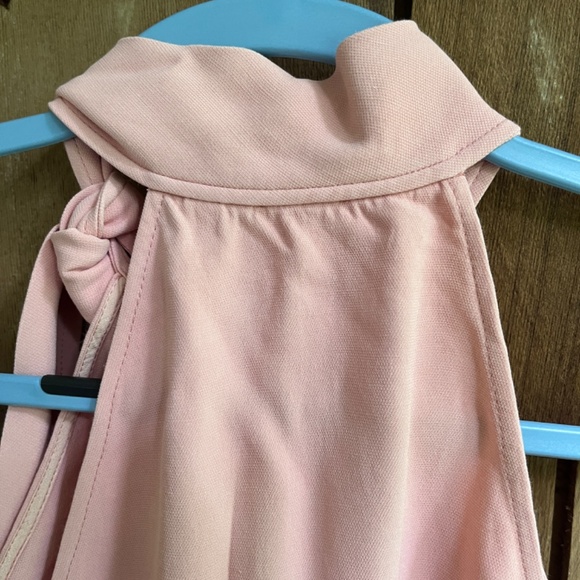 Wilfred Aritzia Light Pink Halter Tank Top Sleeveless Cowl Tie Neck Women Size M - Picture 9 of 10
